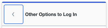 A screen grab showing the current focus state on Other Options to Log In.