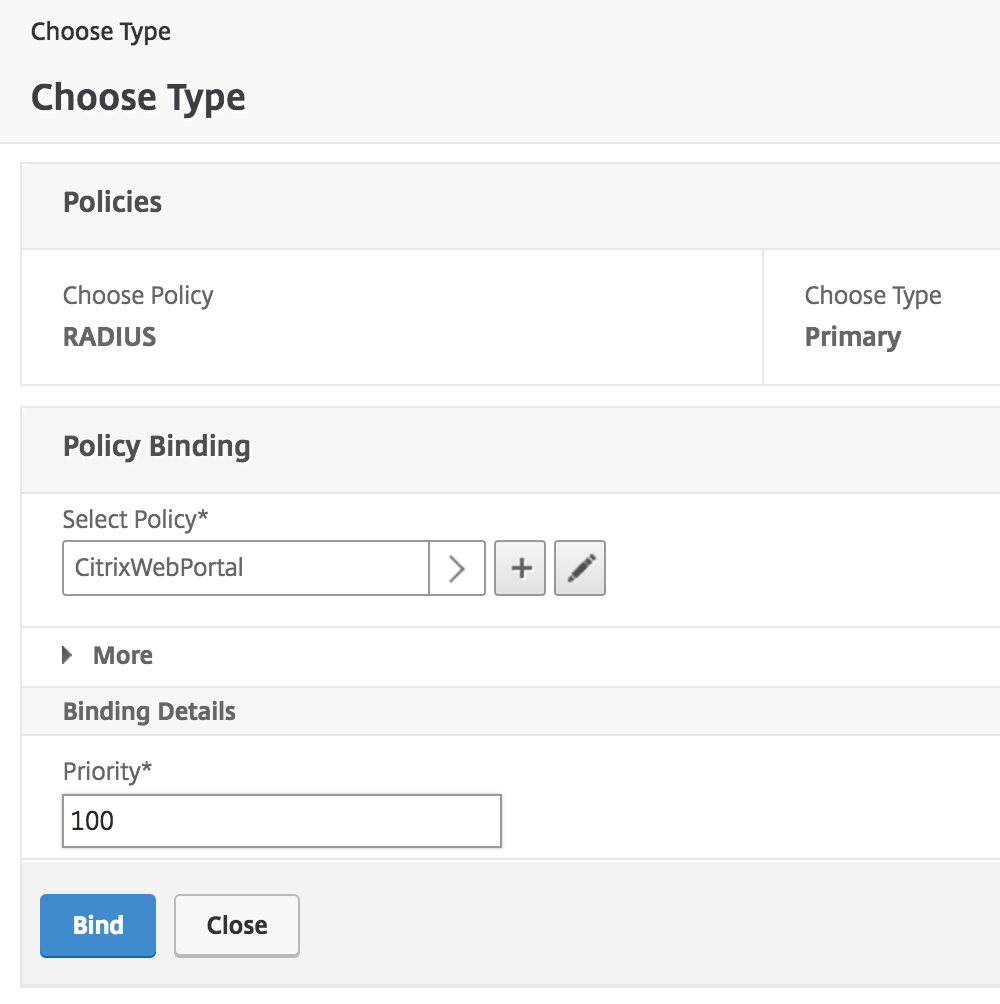 Bind Policy for Web Browsers