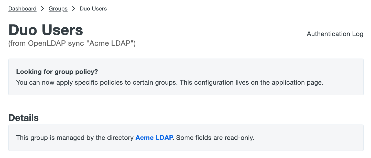 Group Managed by OpenLDAP Sync