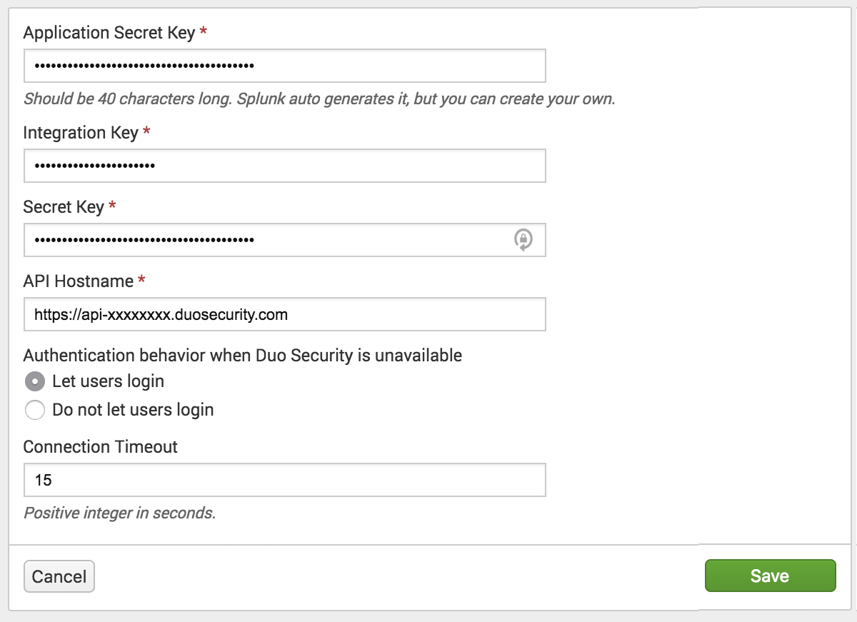 Splunk Native MFA Configuration