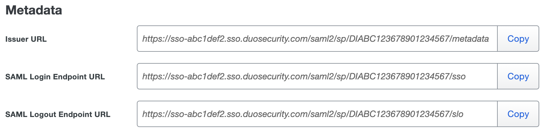 Duo IT Glue Metadata URLs